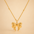Collar de lazo bañado en oro