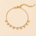 Pulsera bañada en oro con zirconitas